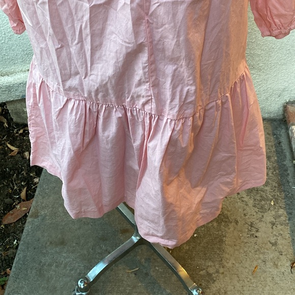 Madewell beautiful 100% cotton pink drop waist tunic dress from Bloomingdale’s - Picture 4 of 12